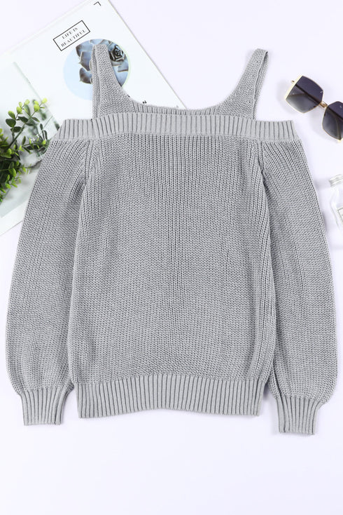 Dew Shoulder Knitted Sweater