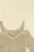 Dew Shoulder Knitted Sweater
