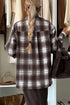 Oversized Flannel Plaid Single Chest Pocket Boyfriend Shacket