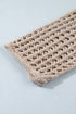 Acrylic Star Pattern Crochet Hooded Drawstring Sweater