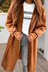 Flame Textured Drop Shoulder Buttoned Duster Coat