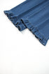 Elastic Waist Ruffled Wide Leg Denim Pants