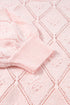 Diamond Pointelle Knit Balloon Sleeve Sweater