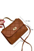 Diamond Quilted PU Leather Chain Strap Shoulder Bag