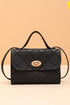 Diamond Quilted PU Leather Chain Strap Shoulder Bag