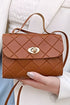 Diamond Quilted PU Leather Chain Strap Shoulder Bag