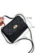 Diamond Quilted PU Leather Chain Strap Shoulder Bag