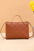 Diamond Quilted PU Leather Chain Strap Shoulder Bag