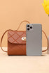 Diamond Quilted PU Leather Chain Strap Shoulder Bag