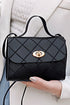 Diamond Quilted PU Leather Chain Strap Shoulder Bag