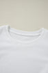 Diamond Quilted Puff Sleeve Crew Neck Sweatshirt