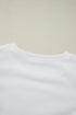 Diamond Quilted Puff Sleeve Crew Neck Sweatshirt
