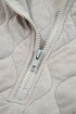 Diamond Quilted Quarter Zip Raglan Drawstring Hoodie