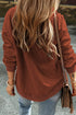 Diamond Quilted Sleeve Relaxed Fit Pullover Hoodie