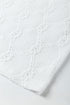 Diamond Texture Eyelet Button Cuff Sleeve Top