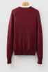 Diamond Textured Mock Neck Lace Trim Knit Sweater