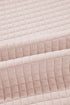 Diamond Textured Quilted Button Neck Collared Pullover