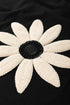 Dimensional Crochet Flower Applique Drop Shoulder Tee