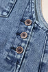 Distressed Bib Pocket Wide Leg Denim Overall Jumpsuit