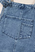 Distressed Bib Pocket Wide Leg Denim Overall Jumpsuit