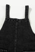 Distressed Bib Pocket Wide Leg Denim Overall Jumpsuit