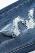 Distressed Button Fly High Waisted Skinny Denim Jeans