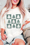 Distressed Checkered Tree Graphic Oversized Jersey Tee