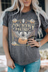 Distressed Country Music Guitar Graphic Short Sleeve Tee
