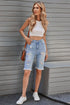Distressed Denim Bermuda Shorts