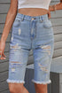 Distressed Denim Bermuda Shorts