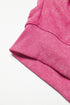 Distressed Finish Open Back V Cut Sweatshirt