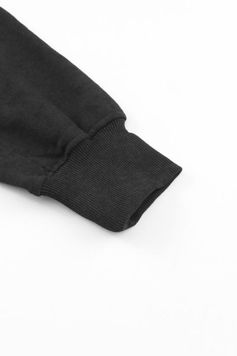 Distressed Finish Open Back V Cut Sweatshirt