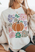 Distressed Floral Harvest Graphic Short Sleeve Jersey Tee