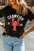 Distressed Graphic Print Crew Neck Short Sleeve Tee