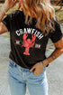 Distressed Graphic Print Crew Neck Short Sleeve Tee