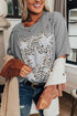 Distressed Leopard Print Star Graphic Short Sleeve Tee