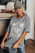 Distressed Leopard Print Star Graphic Short Sleeve Tee