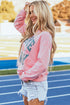 Distressed Lettering Graphic Print Crew Neck Sweatshirt