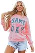 Distressed Lettering Graphic Print Crew Neck Sweatshirt