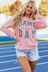 Distressed Lettering Graphic Print Crew Neck Sweatshirt