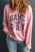 Distressed Lettering Graphic Print Crew Neck Sweatshirt