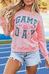 Distressed Lettering Graphic Print Crew Neck Sweatshirt