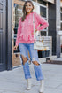 Distressed Long Sleeve Kangaroo Pocket Relaxed Fit Hoodie