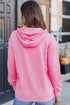 Distressed Long Sleeve Kangaroo Pocket Relaxed Fit Hoodie