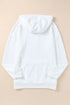 Distressed Long Sleeve Kangaroo Pocket Relaxed Fit Hoodie