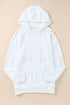 Distressed Long Sleeve Kangaroo Pocket Relaxed Fit Hoodie