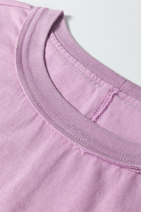 Distressed Mineral Wash Crew Neck Muscle Tee