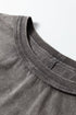 Distressed Mineral Wash Crew Neck Muscle Tee