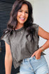 Distressed Mineral Wash Crew Neck Muscle Tee