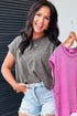 Distressed Mineral Wash Crew Neck Muscle Tee